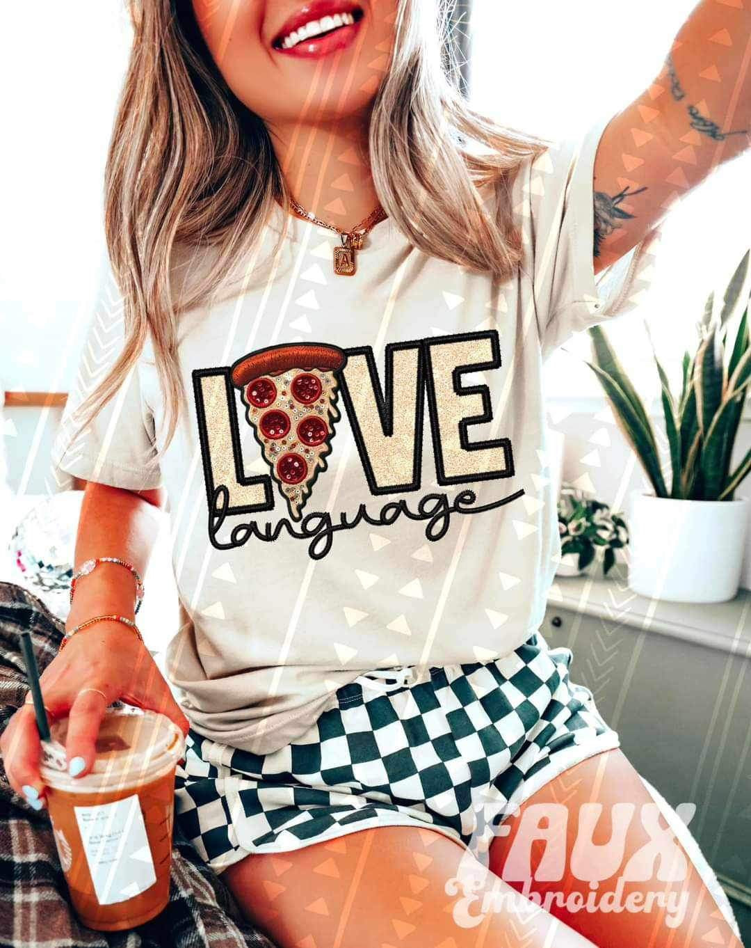 Love language pizza 21342 DTF transfers