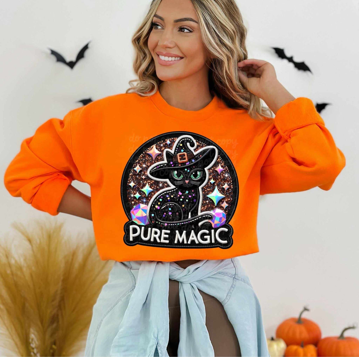 Pure magic black cat 44359 DTF transfer