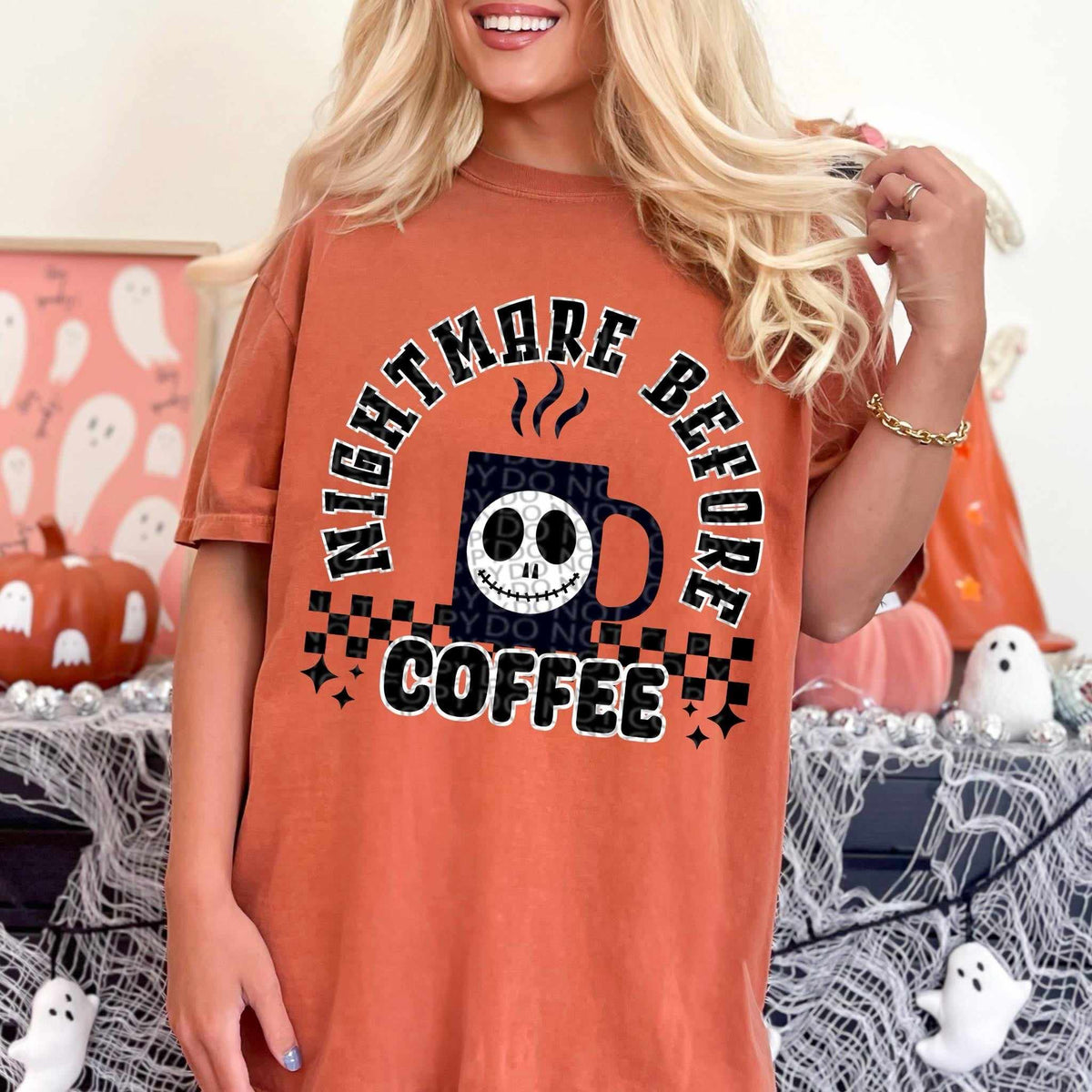 Nightmare before coffee exclusive 44358 DTF transfer