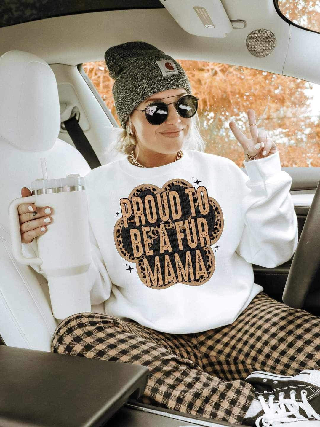 Proud to be a fur mama leopard and black paw (lyttle) 11533 DTF TRANSFER