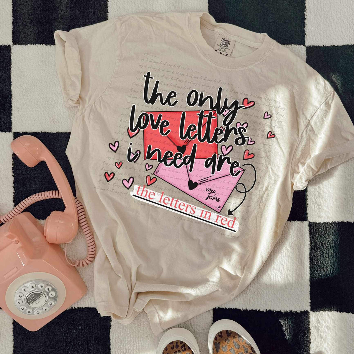 The only love letters I need are the letters in red (SAL) 21406 DTF transfer