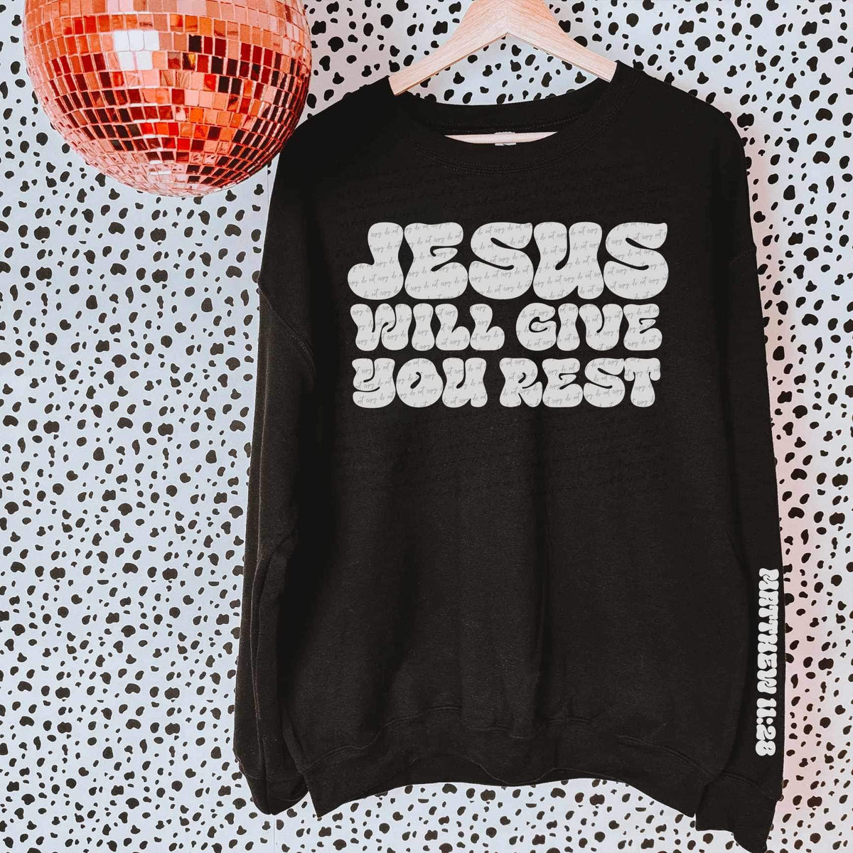 Jesus will give you rest WHITE FRONT (SAL) 21400 DTF transfer