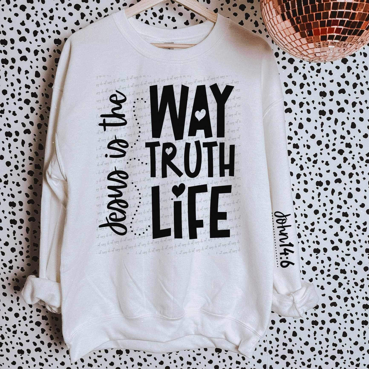 Jesus is the way truth life BLACK FRONT (SAL) 21402 DTF transfer