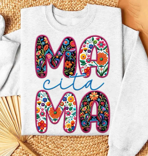 Mama cita floral embroidery STACKED 31739 DTF transfer