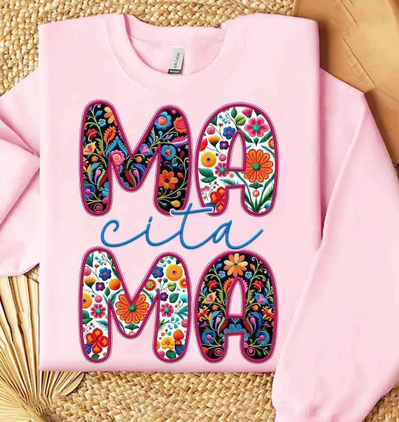 Mama cita floral embroidery STACKED 31739 DTF transfer