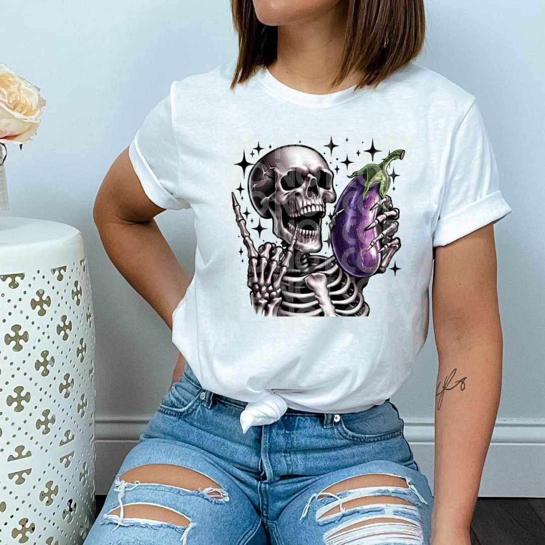 Skellie with eggplant (SSD) 21413 DTF transfer