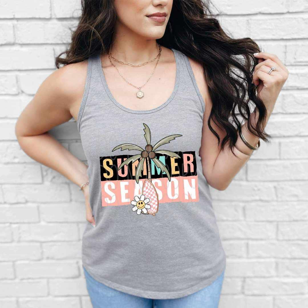 Summer season black and pink block letters (VIRGO) 31843 DTF transfer