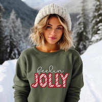 Feelin jolly with candycane print 15033 DTF Transfer