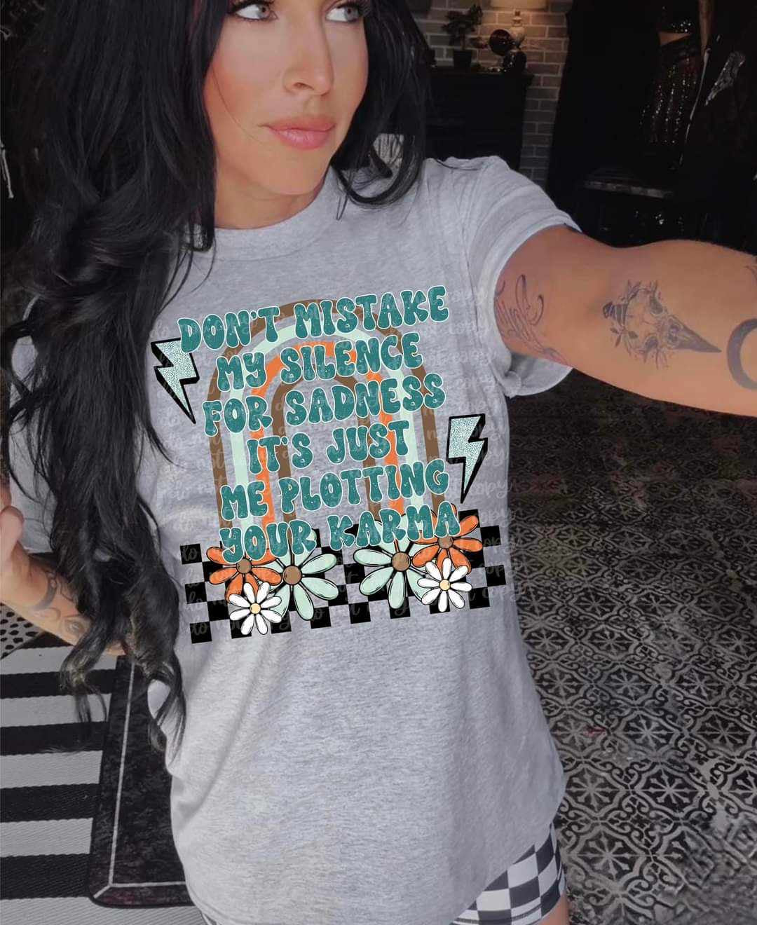 Don’t mistake my silence for sadness it’s just me plotting your karma rainbow (VIRGO) 31831 DTF transfer