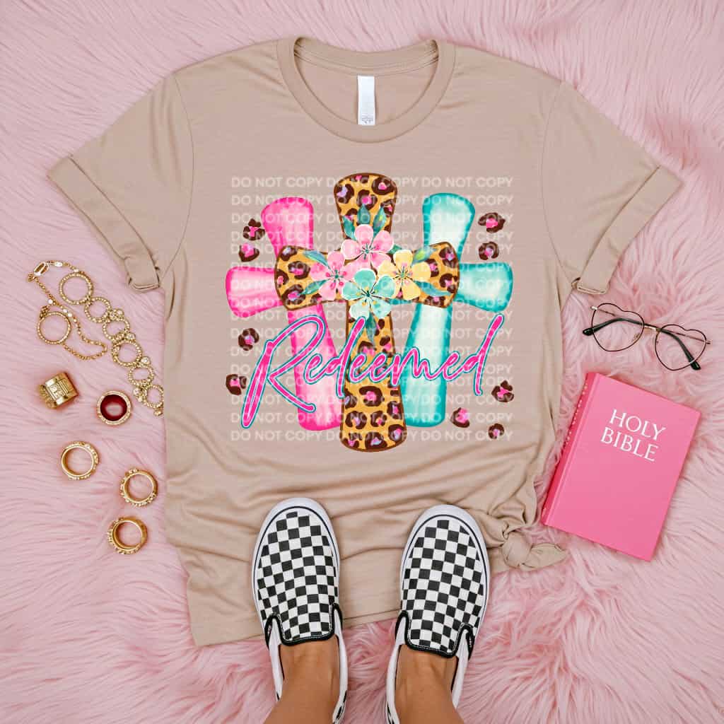 Redeemed Three crosses SCG DTF transfer