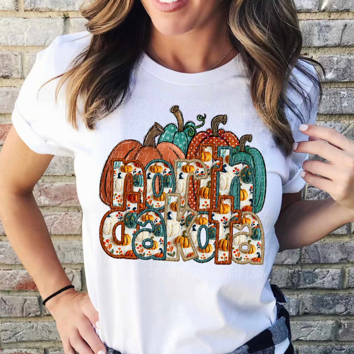 North Dakota fall filled with pumpkins (CITY) 44405 DTF transfer