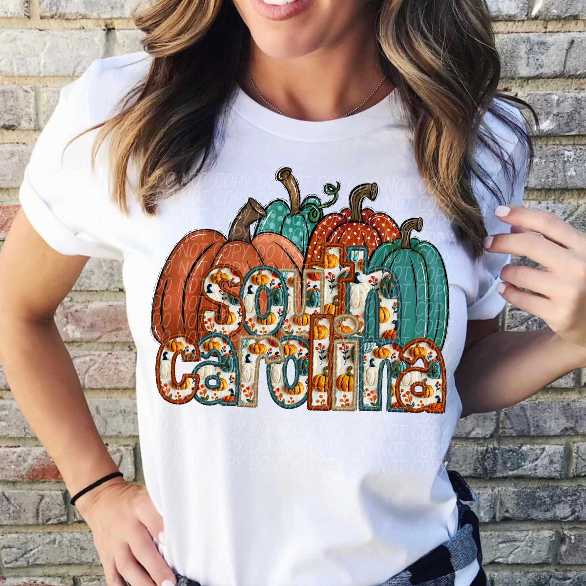 South Carolina fall filled with pumpkins (CITY) 44402 DTF transfer