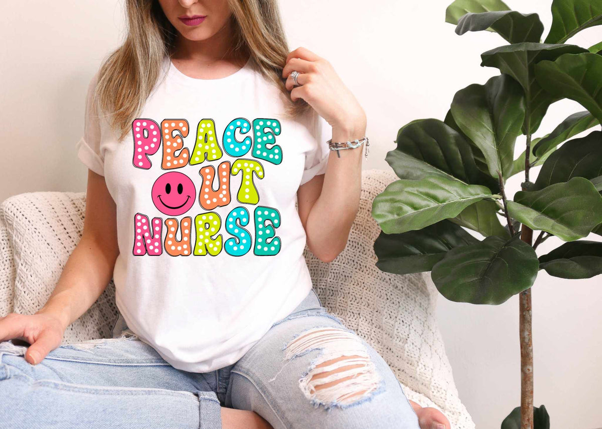 Peace out nurse 31863 DTF transfer