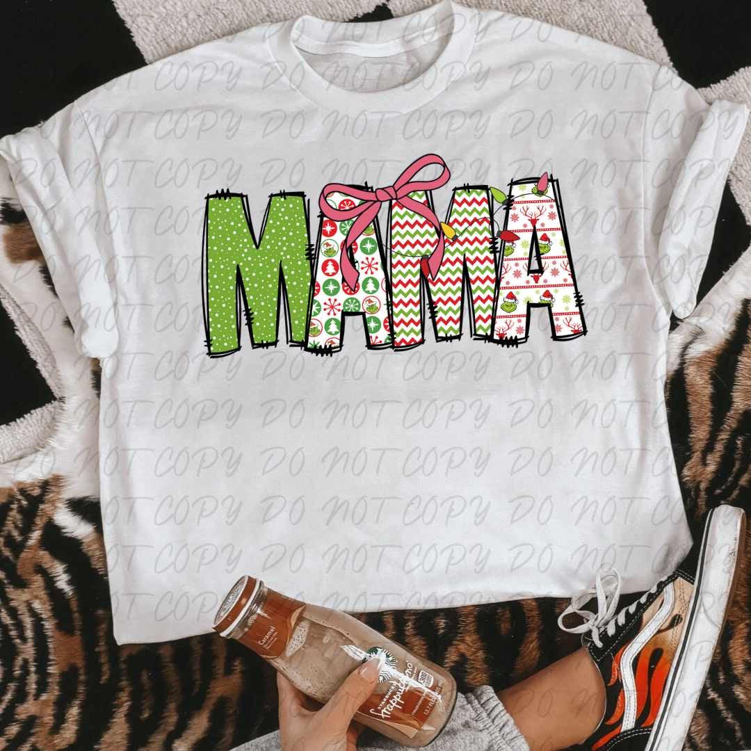 Mama light pink bow (VINTAGE) 64155 DTF transfer