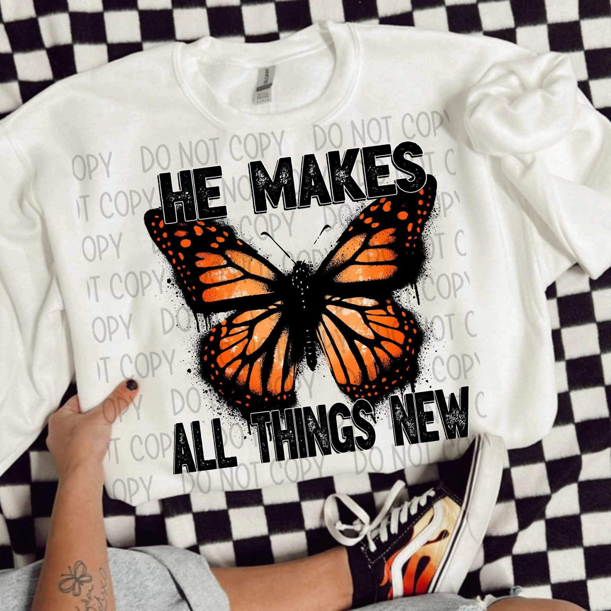 He makes all things new (SWD) 21457 DTF transfer