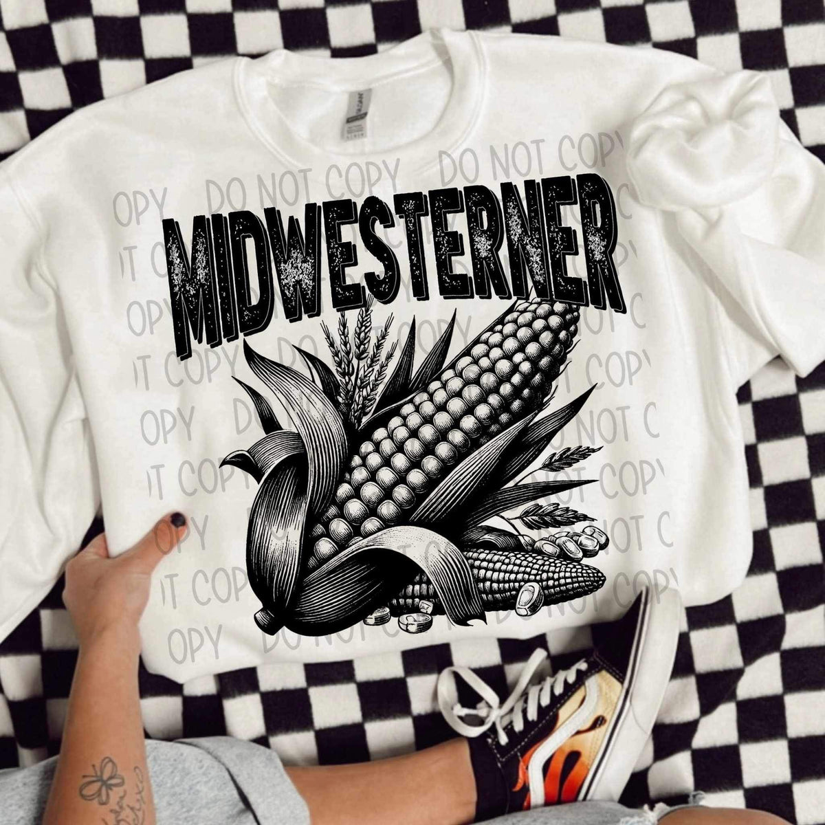 Midwestern corn BLACK (SWD) 21453 DTF transfer