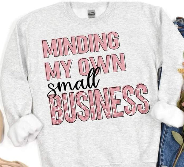 Minding my own small business mauve (S&G) 31903 DTF transfer