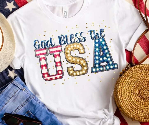 God bless the USA marquee (S&G) 31900 DTF transfer