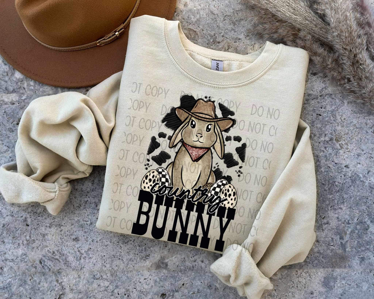 Country bunny (SWD) 21451 DTF transfer