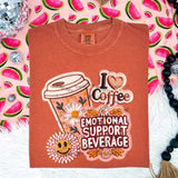 I love coffee emotional support beverage (HW) 31906 DTF transfer