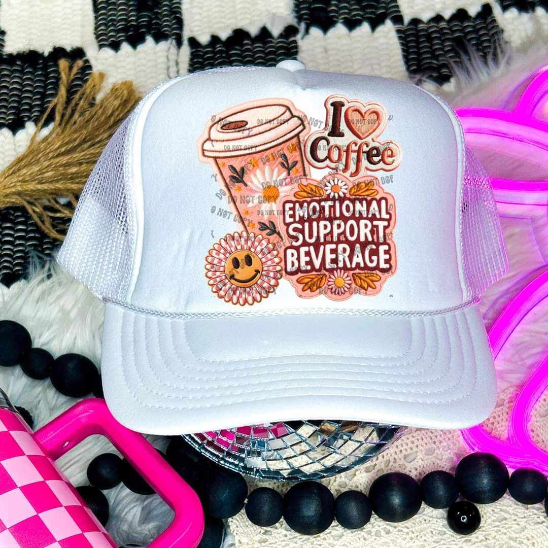 I love coffee emotional support beverage (HW) 31906 DTF transfer