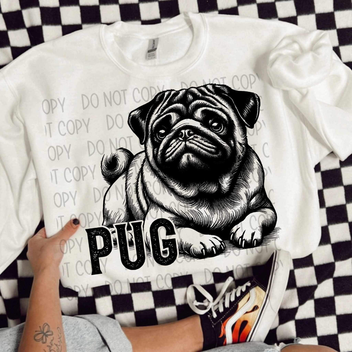 Pug BLACK (SWD) 21441 DTF transfer