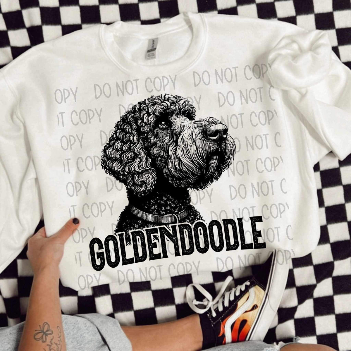 Goldendoodle BLACK (SWD) 21440 DTF transfer
