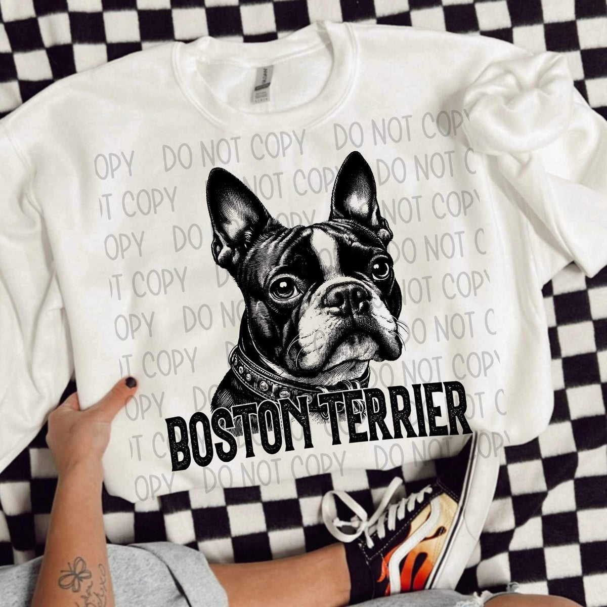 Boston terrior BLACK (SWD) 21438 DTF transfer