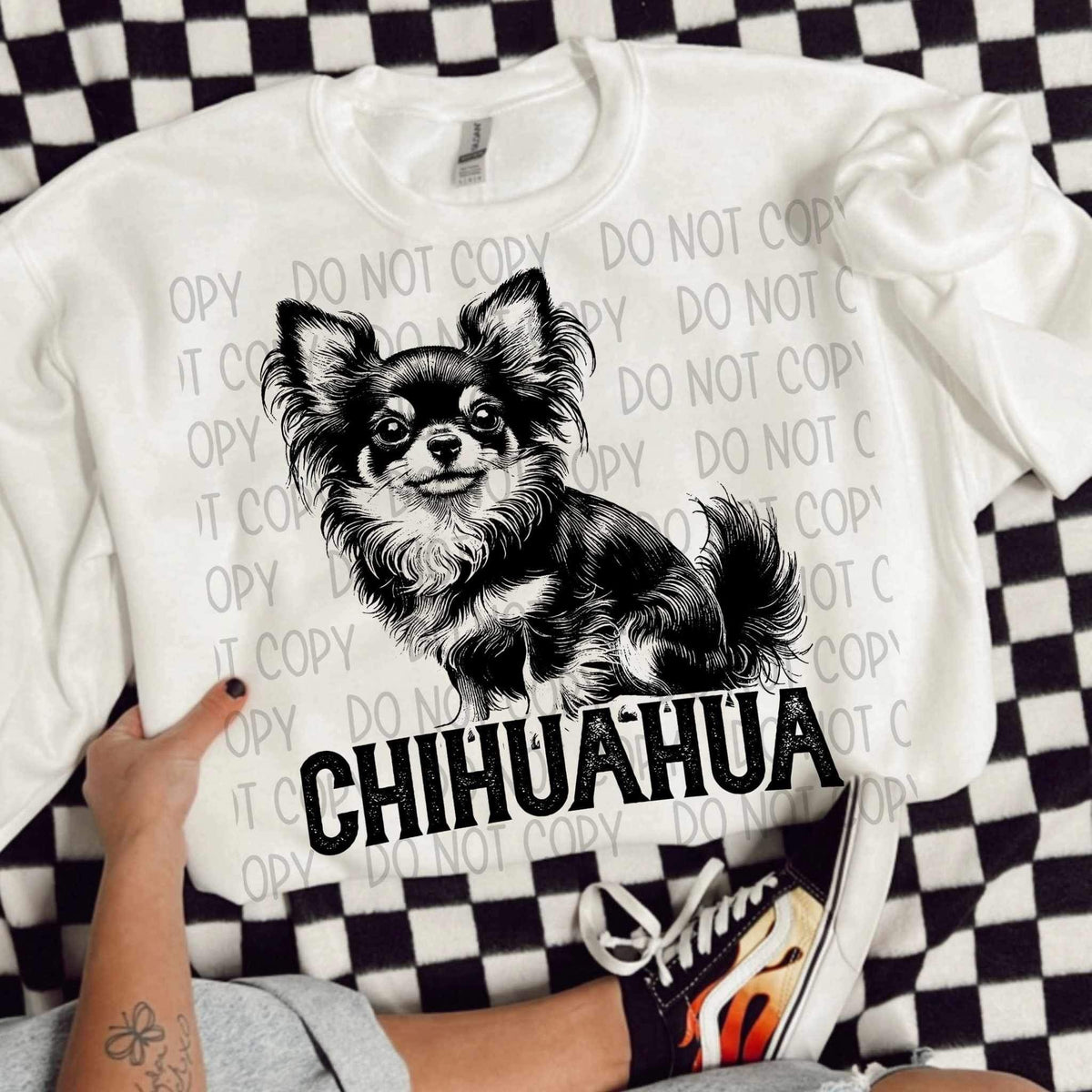 Chihuahua BLACK (SWD) 21432 DTF transfer
