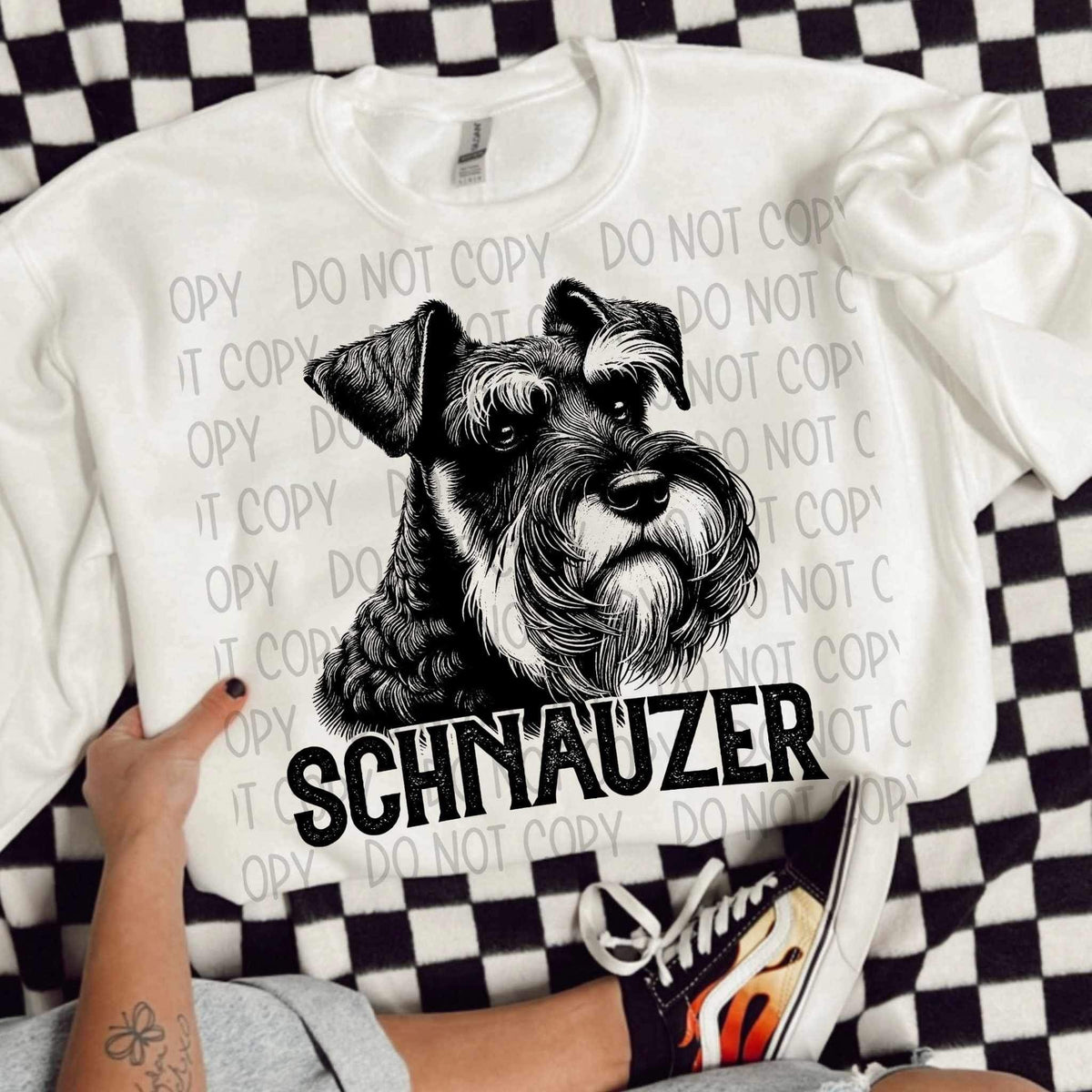 Schnauzer BLACK (SWD) 21429 DTF transfer