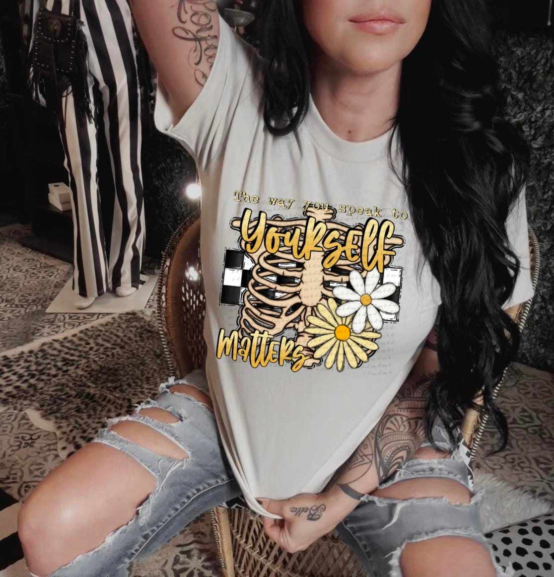 The way you speak to yourself matters ribs 31923 DTF transfer