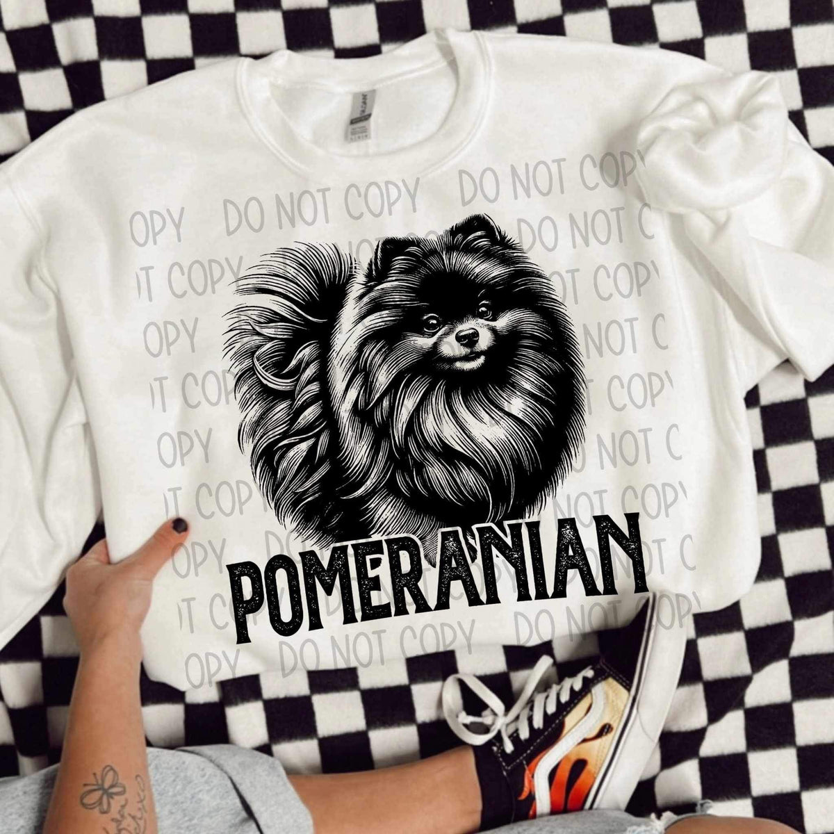 Pomeranian BLACK (SWD) 21424 DTF transfer