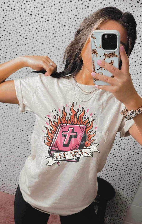 On fire for jesus 21480 DTF transfer