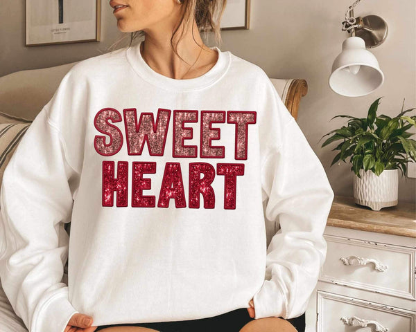 Sweet heart pink and red sequin (WSB) 21550 DTF transfer