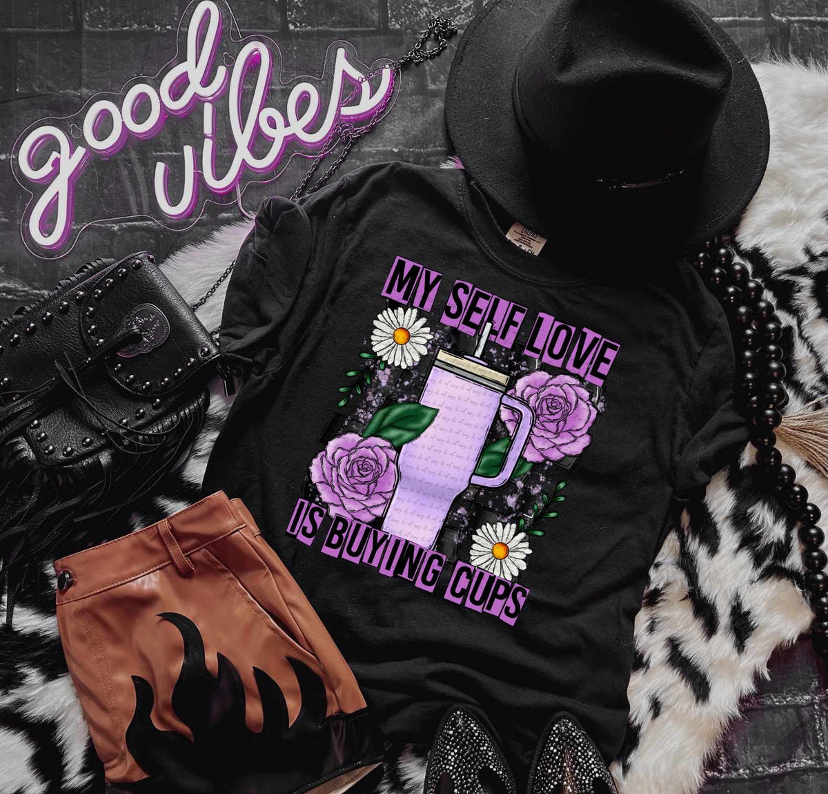 My self love is buying cups purple 31919 DTF transfer