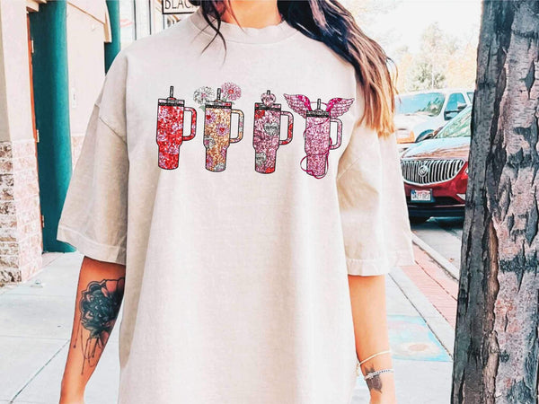 Sequin valentine cups (WSB) 21573 DTF transfer