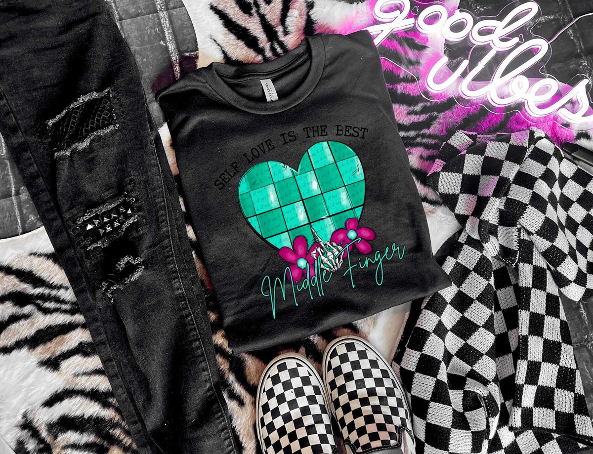 Self love is the best middle finger 31910 DTF transfer