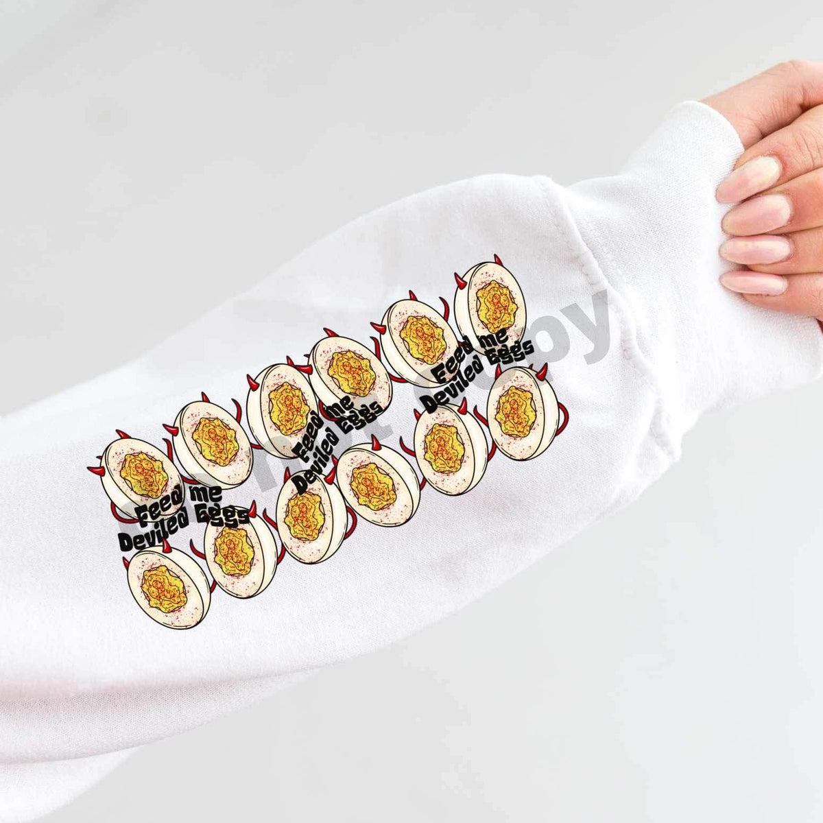 Feed me deviled eggs SLEEVE 16233 DTF Transfer