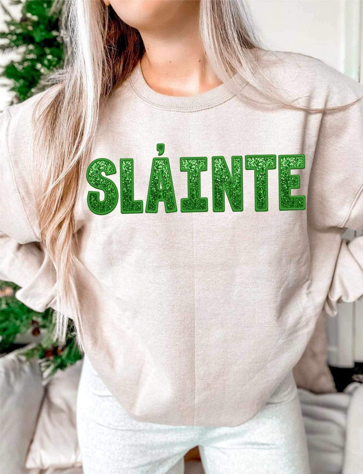 Slainte green sequin (WSB) 21572 DTF transfer