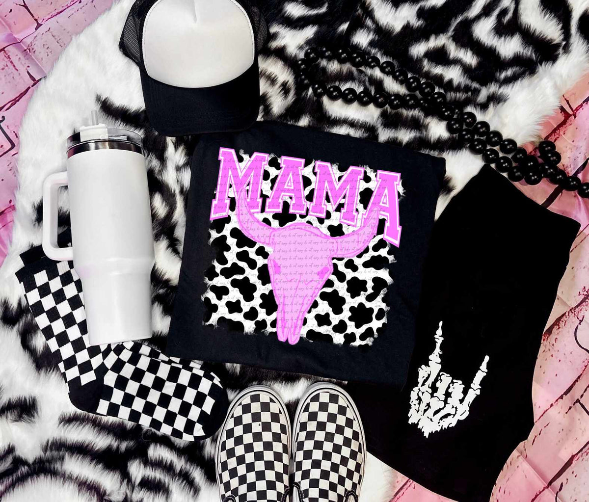 Mama pink bull 31975 DTF transfer