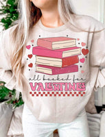 All booked for valentine stack of books (WSB) 21535 DTF transfer