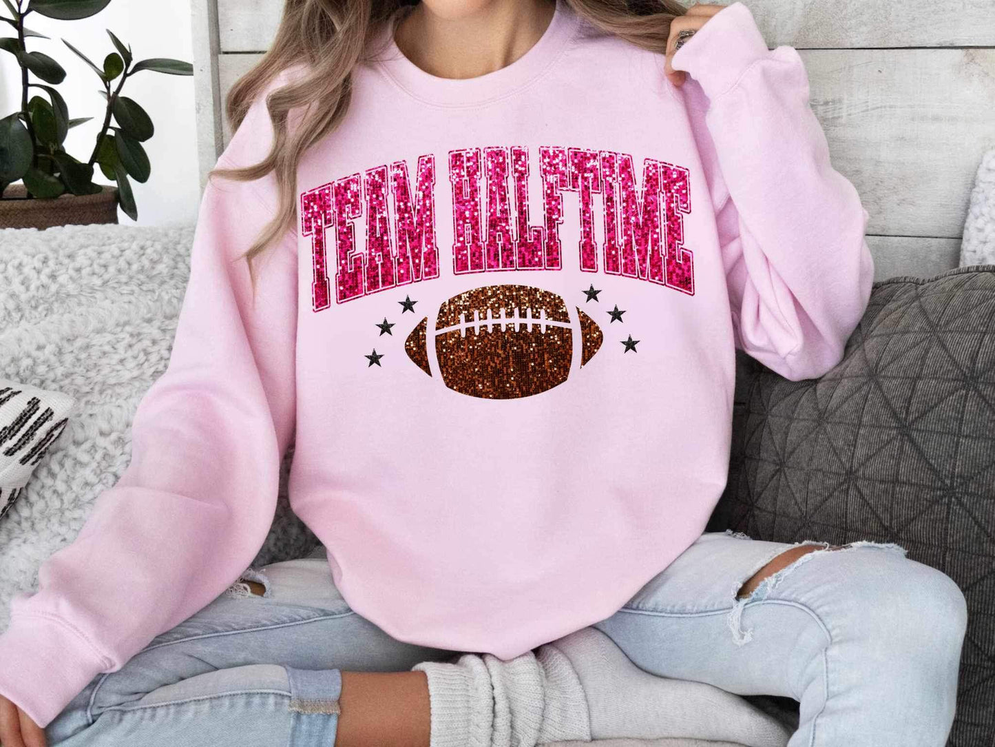 Team valentine football sequin (WSB) 21574 DTF transfer