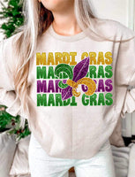 Mardi gras stacked saint sign (WSB) 21565 DTF transfer