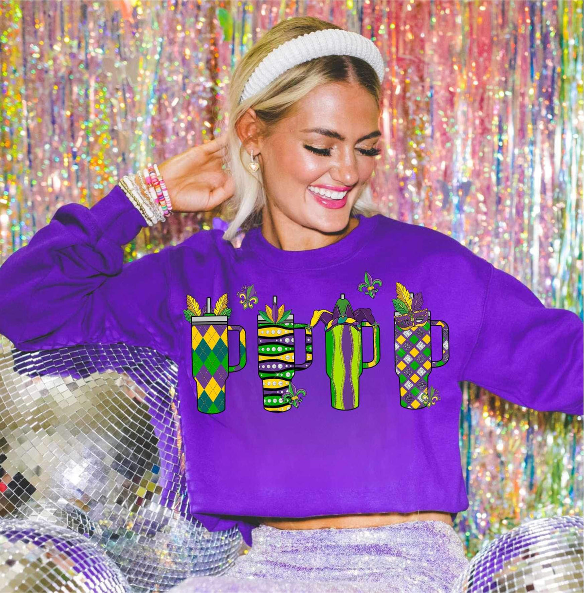 Mardi gras cups (WSB) 21564 DTF transfer