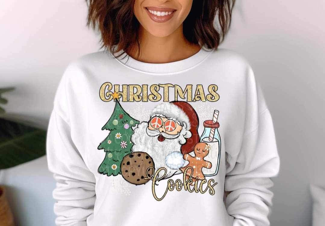 Christmas cookies (tree,cookie, santa, gingerbread, milk) 16216 DTF Transfer