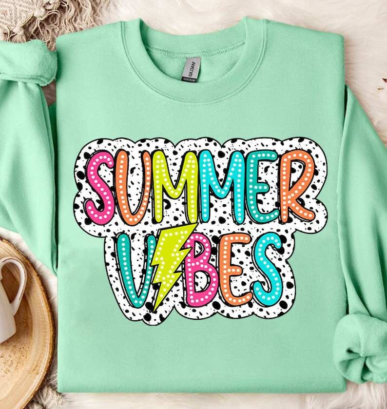 Summer vibes lightning bolt 31959 DTF transfer