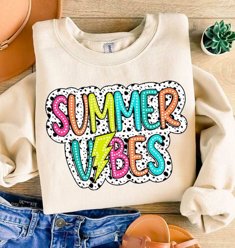 Summer vibes lightning bolt 31959 DTF transfer