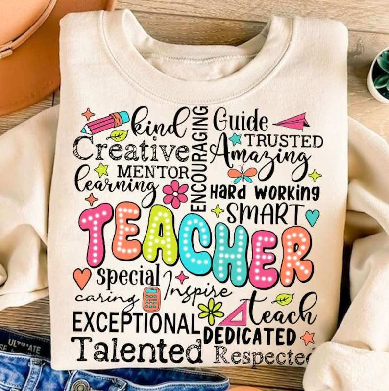 Teacher colorful subway 31938 DTF transfer