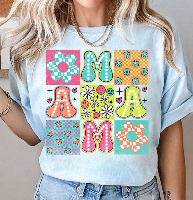 Mama colorful blocks 31963 DTF transfer