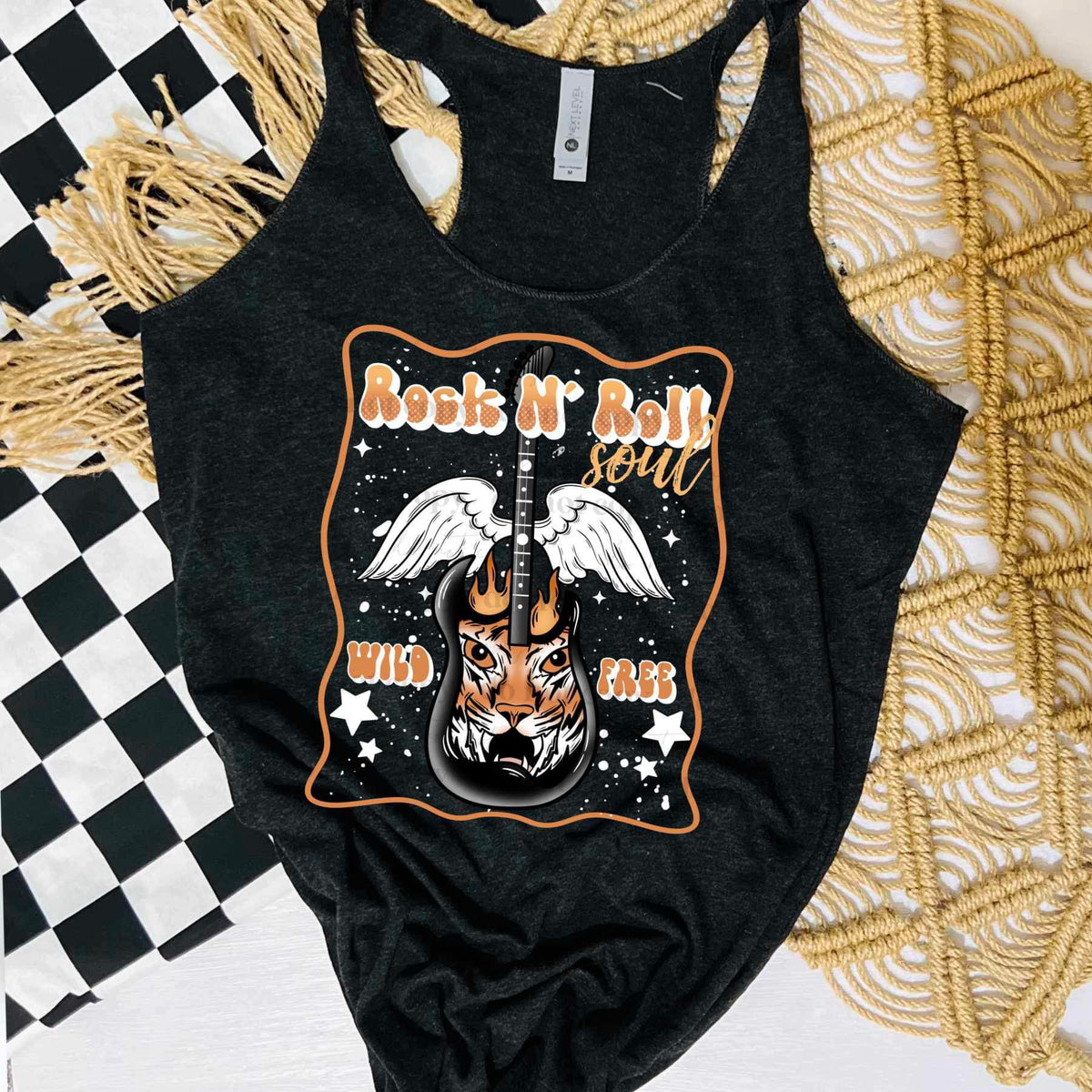 Rock n roll white outline (CSC) 34380 DTF Transfer